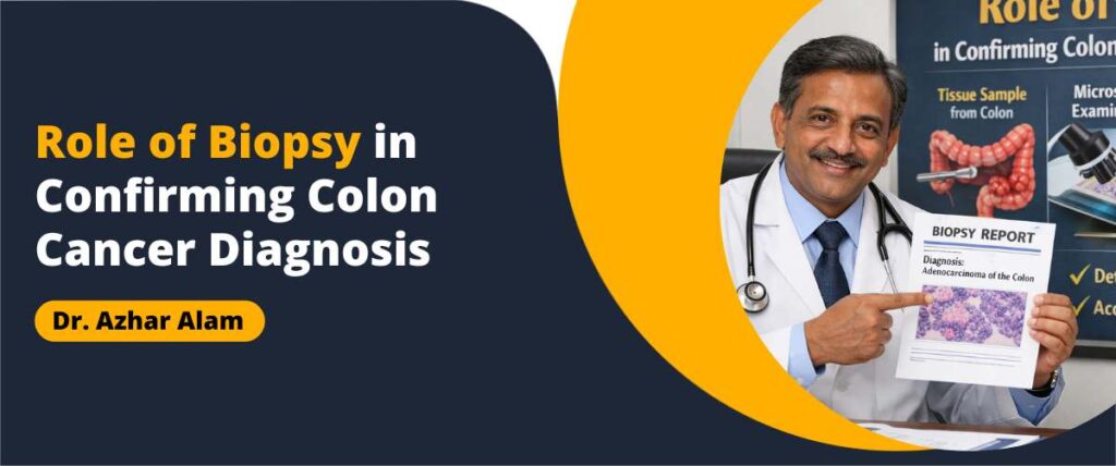 Colon cancer care diagnosis with biopsy