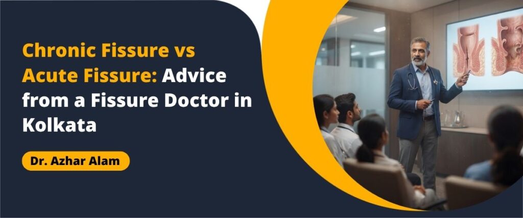 Chronic fissure vs acute fissure comparison for Kolkata patients