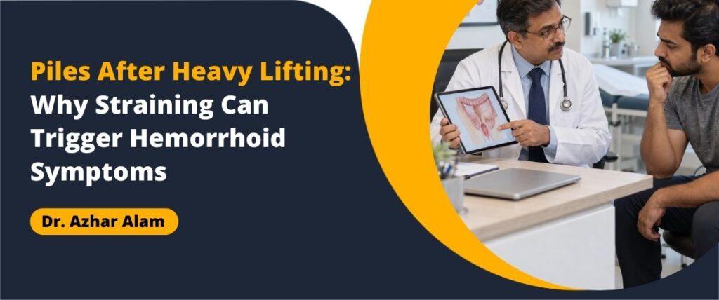 Piles after lifting causing hemorrhoid discomfort after heavy weight training